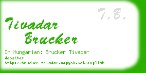 tivadar brucker business card